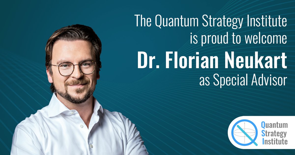 We are very happy to announce that Florian Neukart has joined the Quantum Strategy Institute as a Special Advisor. Welcome to the team!