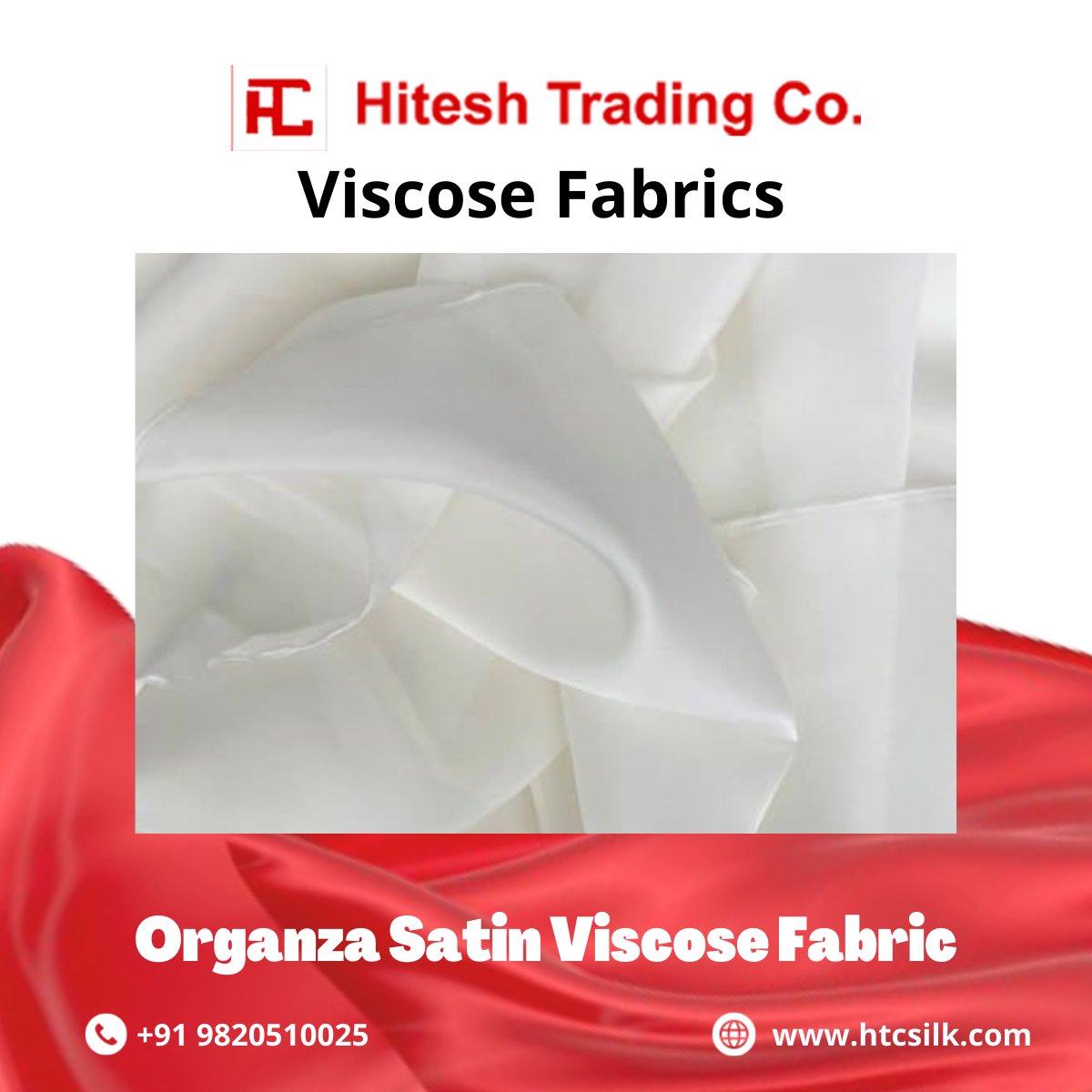HiteshTrading's tweet photo. Find the best quality Organza Satin Viscose Fabric only at HTC Silk.  Design clothes in your comfort with our products. Visit our website for more details.

#HiteshTradingCompany #OrganzaSatinViscoseFabric
#FabricSilk https://t.co/vVJaNqKW9n