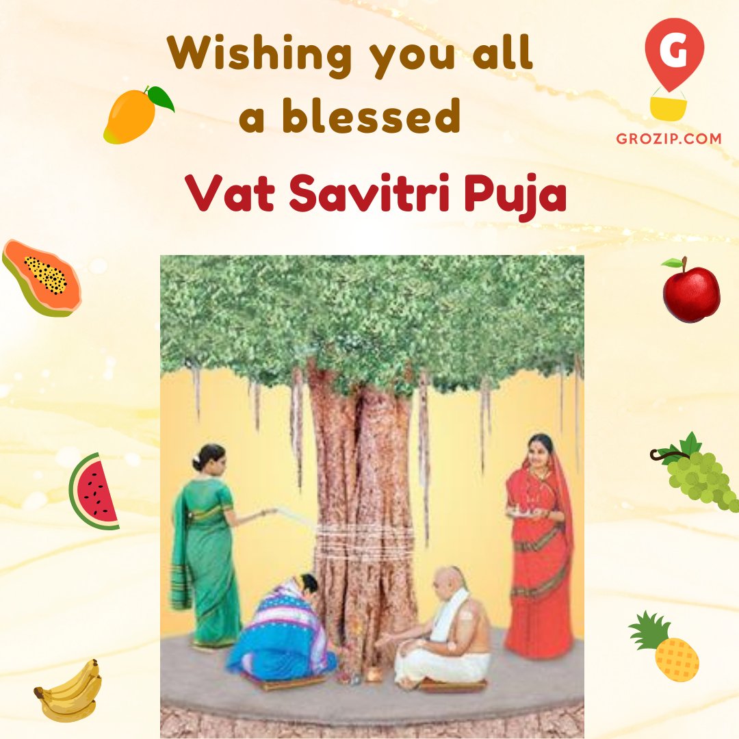higrozip's tweet photo. Happy Vat Savitri Puja🙏🙏🙏from #Grozip‼

The #festival is celebrated in honour of Devi Savitri, who compelled the Lord of Death (Yama Raj) to provide life to her dead husband. 
On this day, women pray to a Banyan tree🌳

#savitripuja #evergreentree #hindufestival #ritual https://t.co/0pFZPT77vd