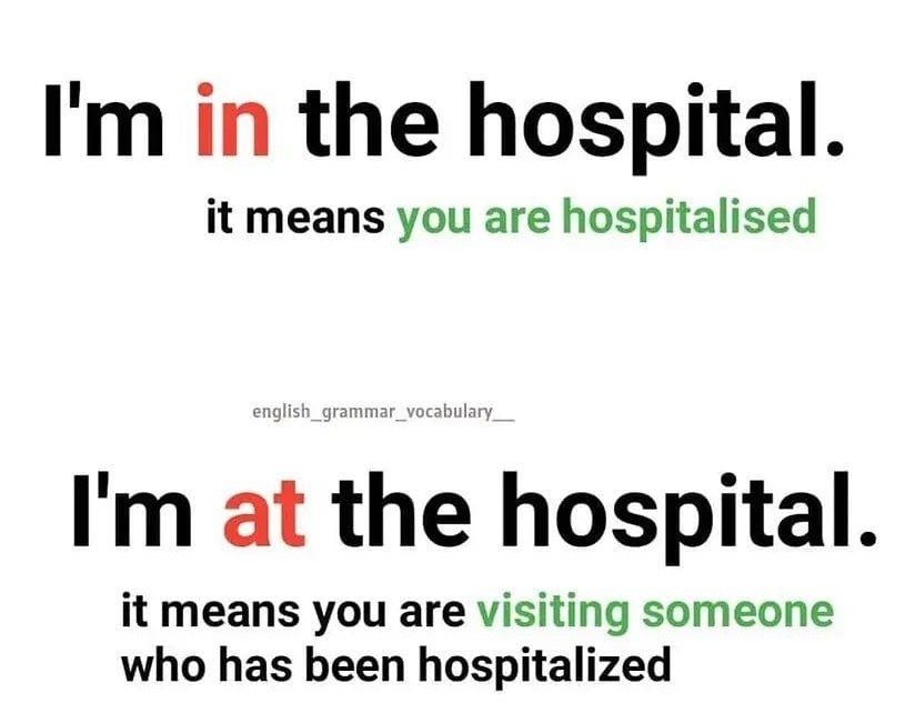 English4Twiter's tweet photo. In, At the hospital.

#LearnEnglish #English #Inglês #ingilizce #Inggris https://t.co/fQWUV9YhAS