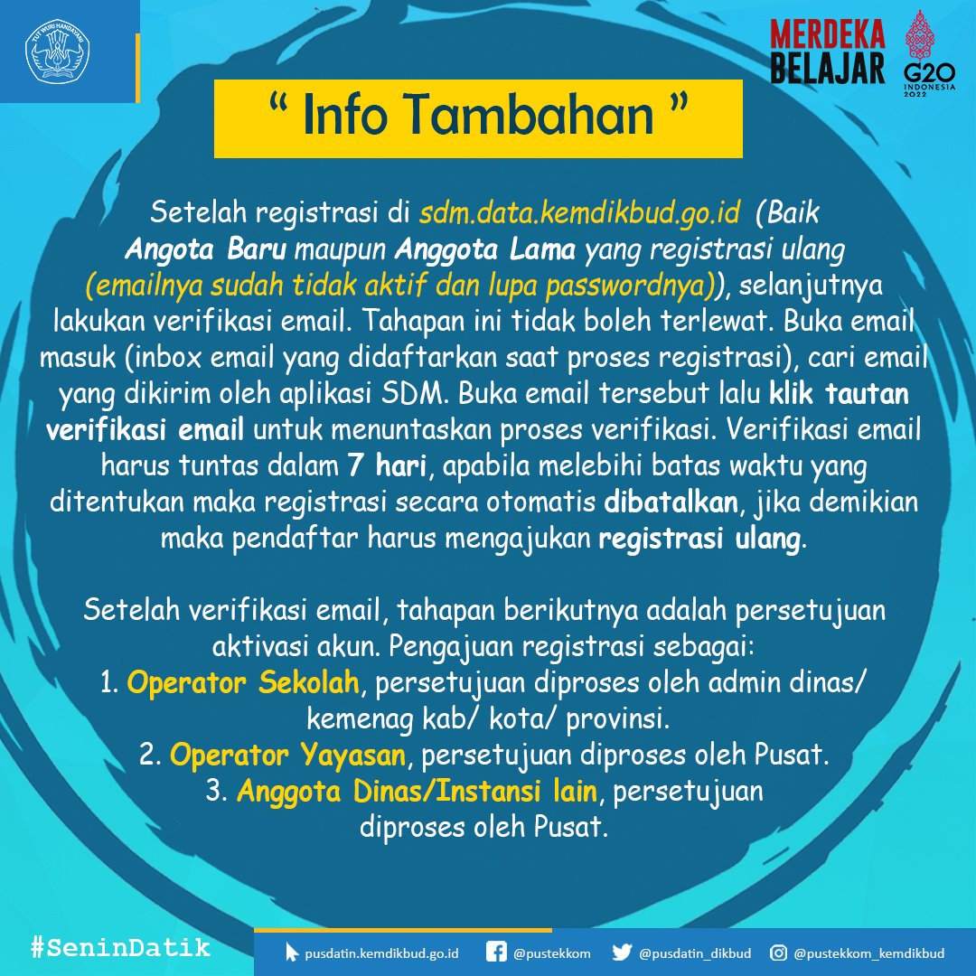 pusdatin_dasmen's tweet photo. #SahabatDatin apakah kalian pernah lupa password saat login di aplikasi SDM? Apakah kalian pernah ingin memperbarui email yang terdaftar di aplikasi SDM?

Yuk simak langkah dan penjelasannya!

#senindatik
#datadanstatistikpendidikan
#jaringanpengeloladatapendidikan
#dapodik https://t.co/Q8pqeaflPC