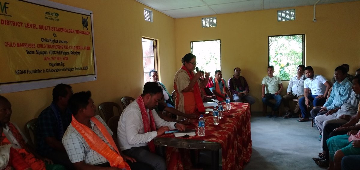 Nedanfoundation's tweet photo. District Level Multi Stakeholder Workshop on Child Rights, held on 29th May, 2022 at Sijouguri VCDC Hall. https://t.co/retMMOrUpI