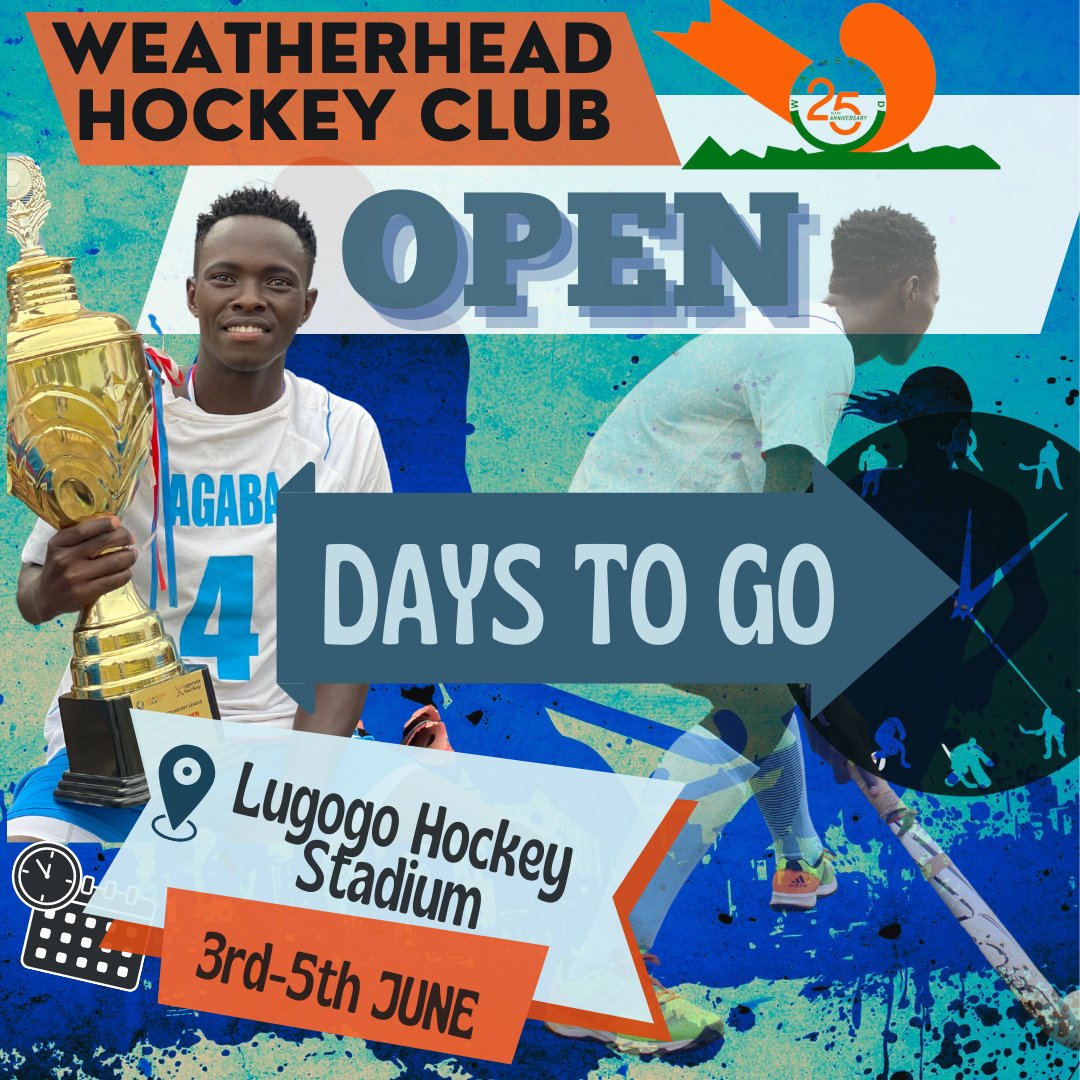 matovium's tweet photo. It's only four days now to the biggest hockey tournament in the land hosted by the 3 times champions Weatherhead Hockey Club. The event is bound to take place at the Lugogo hockey stadium this Friday. Be there!
#weatherheadopen
#whc25 https://t.co/k79n2eWG59