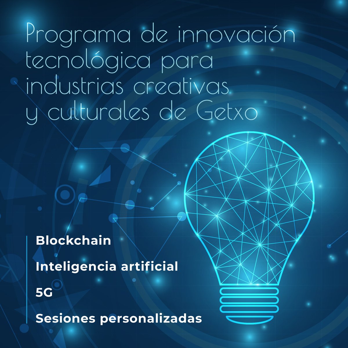 Berrikuntza teknologikoko programa Getxoko sormen- eta kultura-industrietarako 👉 labur.eus/fsLQg / Programa  de Innovación Tecnológica para Industrias Creativas y Culturales de #Getxo 👉labur.eus/kkD6L <a href="/getxolan/">Getxolan</a> <a href="/getxokultura/">Getxo Kultura</a> #GetxoBiziEzazu
