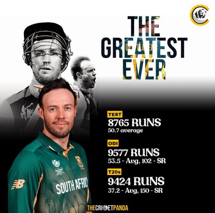 ineffable_1817's tweet photo. When the lights are brightest,
Pressure is highest,
Crowds are the loudest,
The best will arrive,
The strongest will survive,
The greatest will thrive.
THE LEGEND AB DE VILLIERS 🐐❤️. https://t.co/25ghQS8y8i