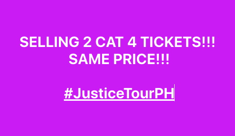 MiccoloSolis's tweet photo. #JusticeTourPH CAT 4 @JBPhilippines 

LIKE RT FOR HELP! 💜 https://t.co/ne9YAqxrDo