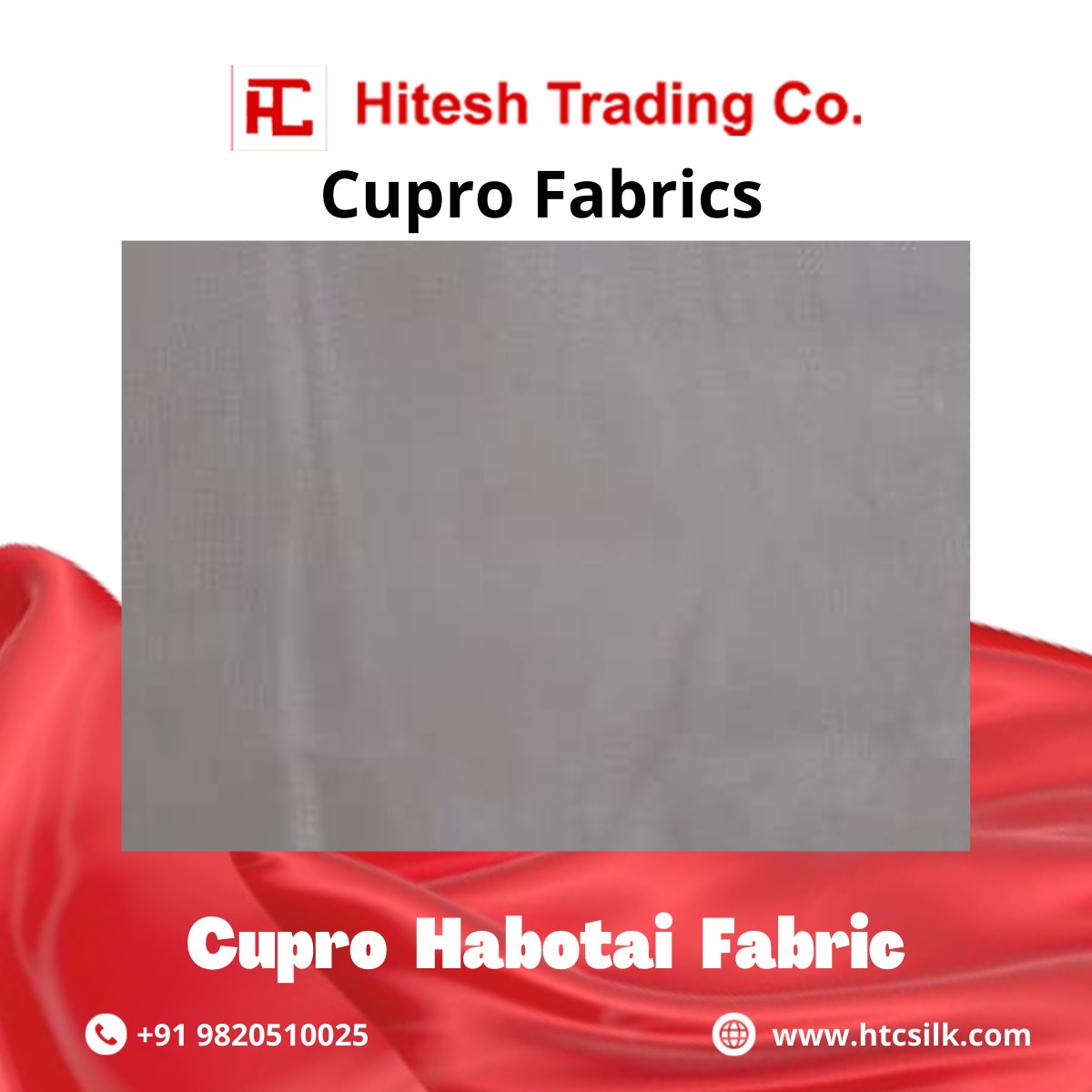 HiteshTrading's tweet photo. Find the best quality, 100% pure Cupro Habotai Fabric only at HTC Silk, the premium wholesale importer of fabrics in India. Visit our website now! 

#HiteshTradingCompany #CuproHabotaiFabric
#FabricSilk https://t.co/JdZDgZWJef