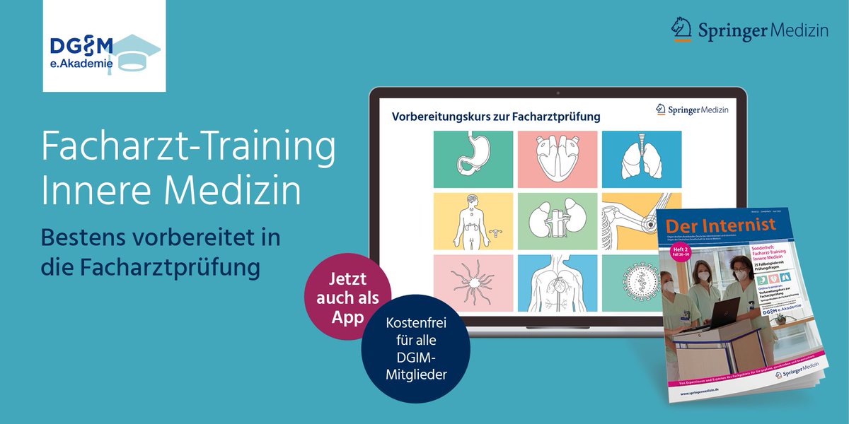 Facharzt-Training #InnereMedizin: 152 klinische Fallbeispiele, typische Prüfungsfragen mit ausführlichen Antworten+Abbildungen - Auch als Refreshing im Berufsalltag super. Hier kompakte Infos dazu:  tinyurl.com/2mz76zyc Kostenfrei für DGIM-Mitglieder!