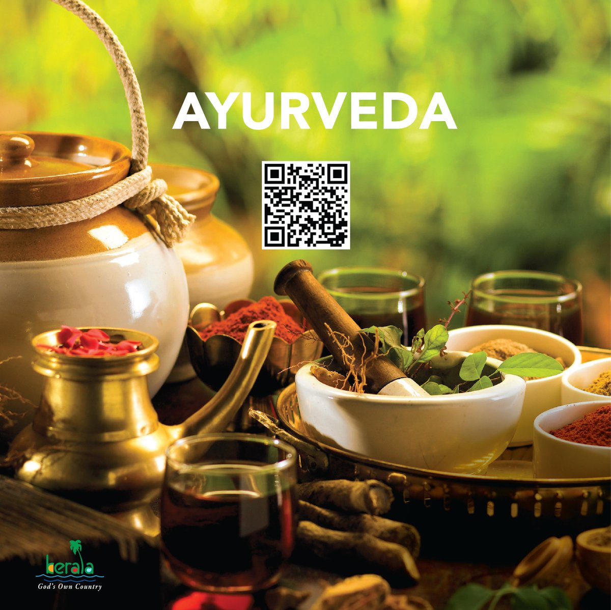 KeralaTourism's tweet photo. “Need tips on Ayurveda therapies?”
Scan the QR code on the pic and our virtual travel guide, Maya, will assist you.
#Ayurveda #MayaApp #Whatsapp #VirtualTravelGuide #Initiative #MyKeralaTrip #TravelForGood #KeralaTourism https://t.co/fKvzWESVtM
