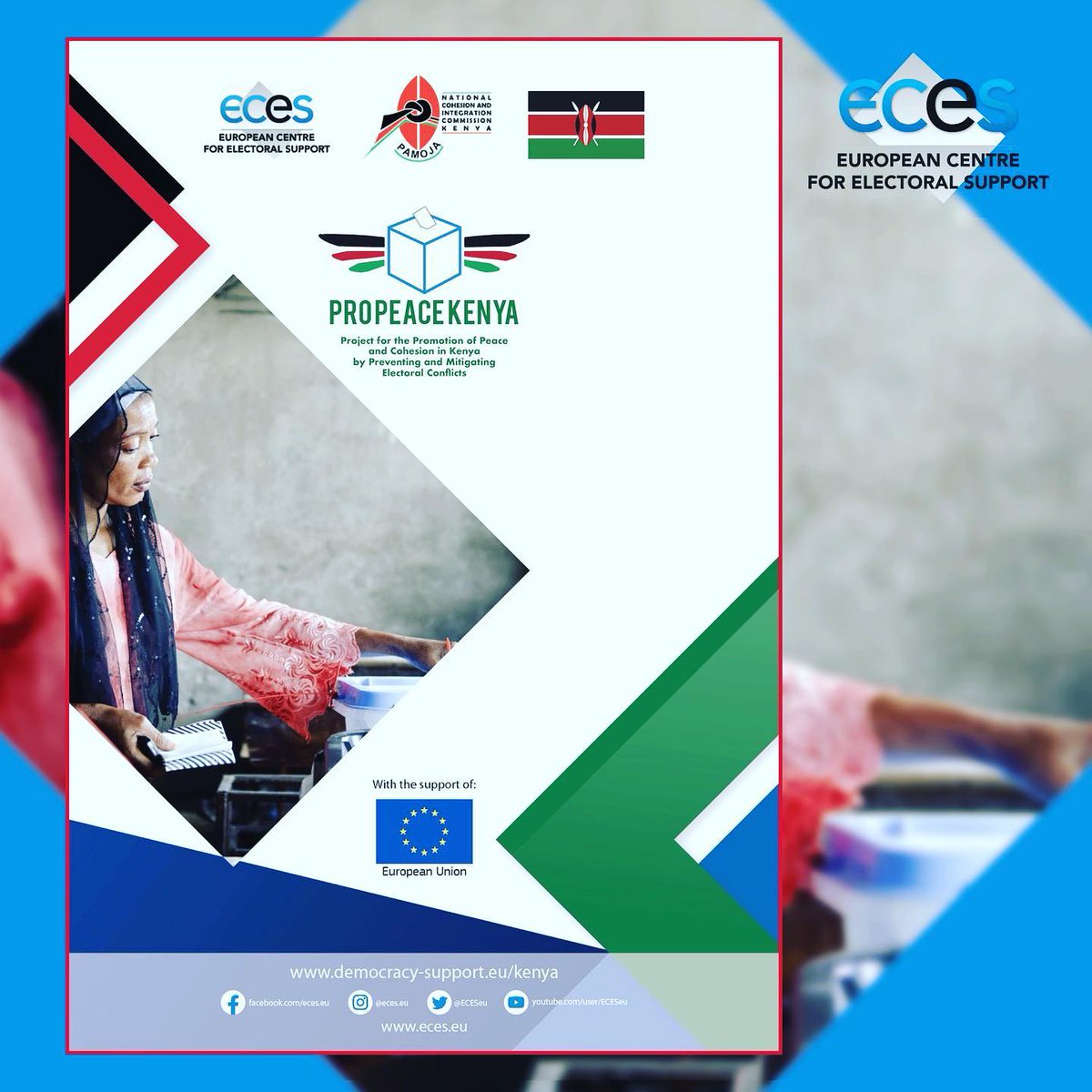 ProPeace_Kenya's tweet image. This is the brochure of the project “Promotion of Peace and Cohesion in Kenya by Preventing and Mitigating Electoral Conflicts” (ProPeaceKenya) financed by the EU. It contains a resume of all the information related to the project.
#NCIC
#eces4electoralsupport
#EUinKenya