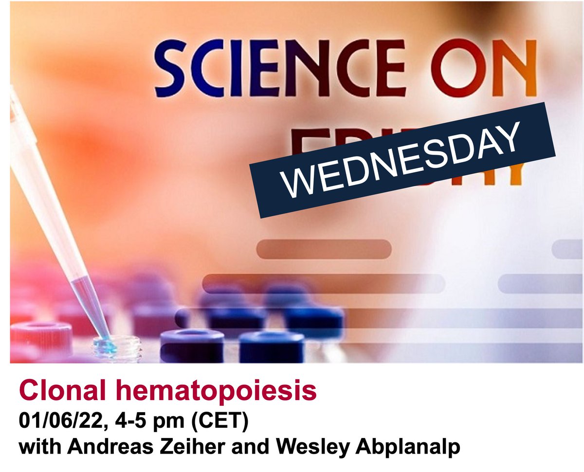 Institute of CVR (@instcardreg_ffm) on Twitter photo To all <a href="/dzhk_germany/">DZHK Germany</a> members: This Wednesday 1 June the DZHK hosts an online session on "Clonal hematopoiesis" with @WesleyAbplanalp and <a href="/AndreasZeiher/">Andreas Zeiher</a> Members can register here eu01web.zoom.us/meeting/regist… <a href="/YoungDZHK/">Young-DZHK</a> <a href="/DimmelerLab/">Stefanie Dimmeler</a> To all <a href="/dzhk_germany/">DZHK Germany</a> members: This Wednesday 1 June the DZHK hosts an online session on "Clonal hematopoiesis" with @WesleyAbplanalp and <a href="/AndreasZeiher/">Andreas Zeiher</a> Members can register here eu01web.zoom.us/meeting/regist… <a href="/YoungDZHK/">Young-DZHK</a> <a href="/DimmelerLab/">Stefanie Dimmeler</a>
