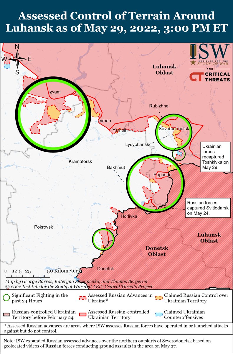 attilaXT's tweet photo. 🇺🇦🇷🇺 Cartes de la situation opérationnelle en Ukraine  au 29 mai selon l'ISW. https://t.co/cdhePpkYyE