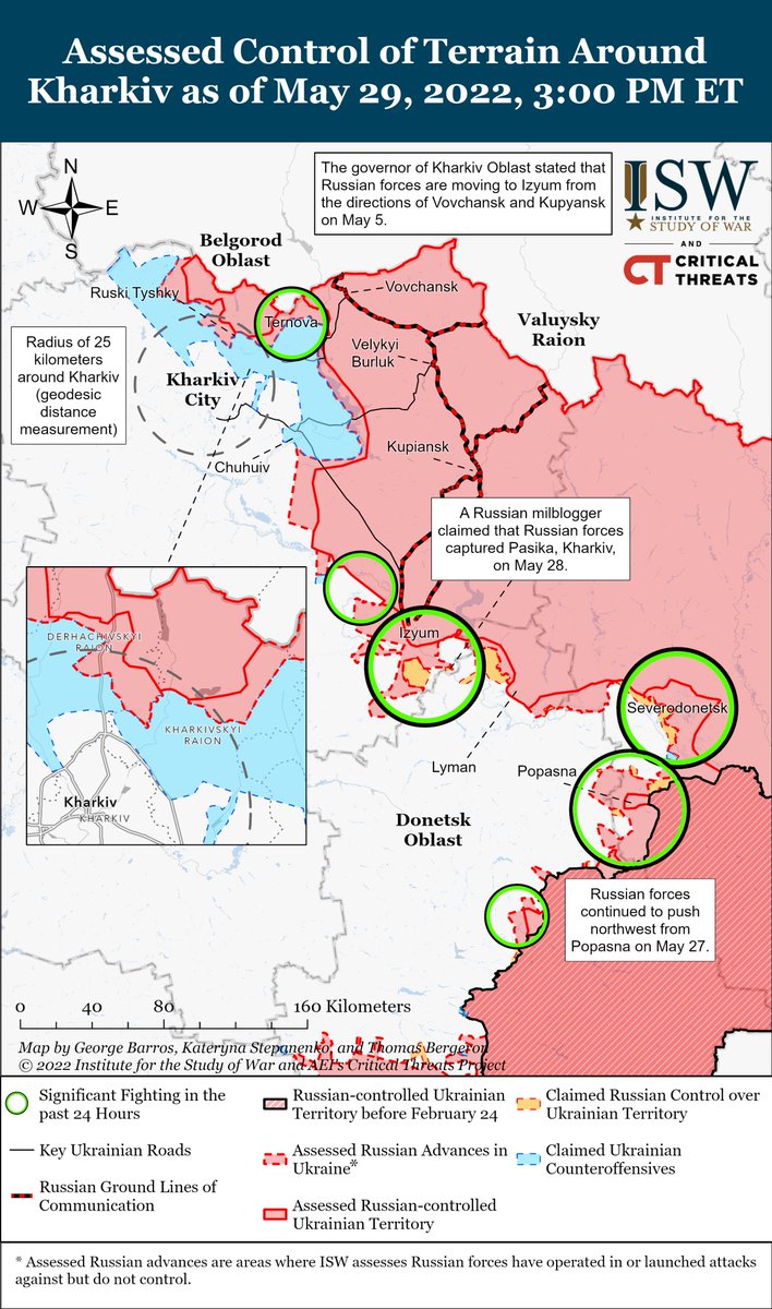attilaXT's tweet photo. 🇺🇦🇷🇺 Cartes de la situation opérationnelle en Ukraine  au 29 mai selon l'ISW. https://t.co/cdhePpkYyE