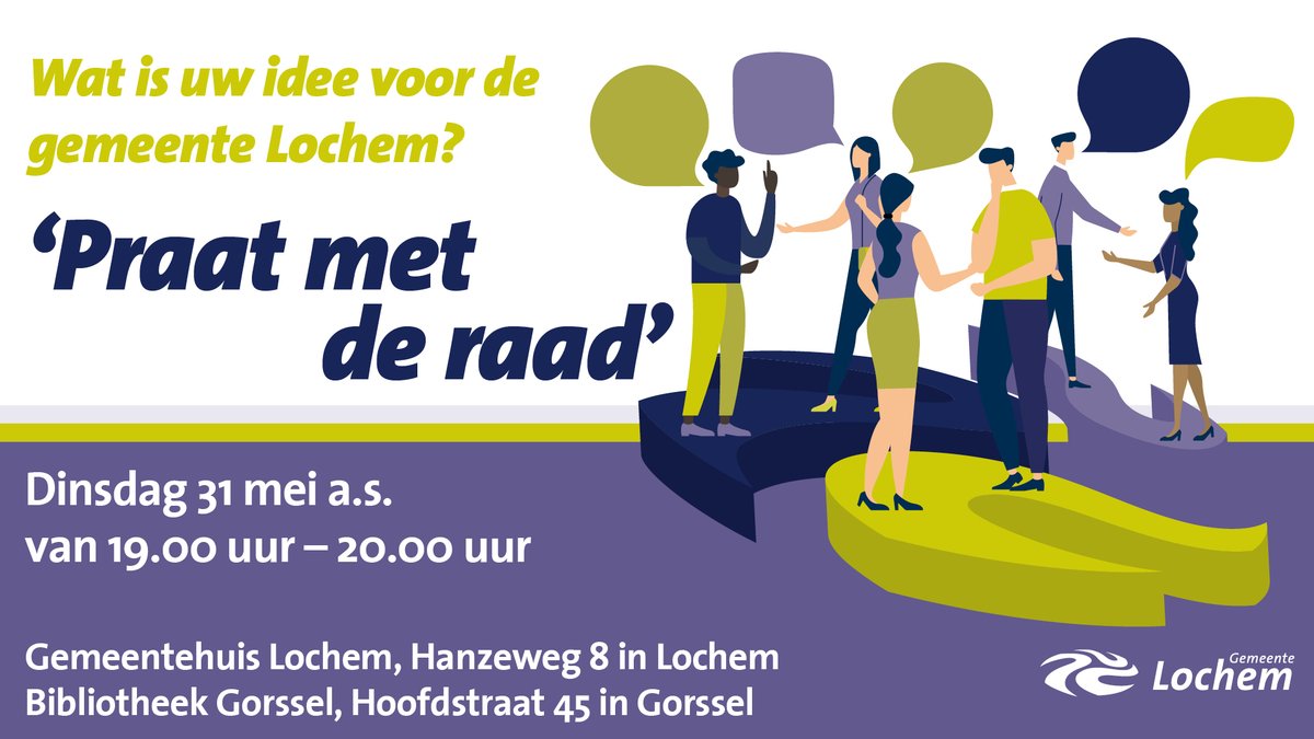 raadLochem's tweet image. Kom morgen tussen 19.00-20.00 uur naar de informatiemarkten in Gorssel en Lochem en ga in gesprek met de gemeenteraad over de toekomstige plannen van de gemeente. De raad wil graag met u spreken over wat u belangrijk vindt! U bent welkom bij de @Graafschapbieb en @GemLochem