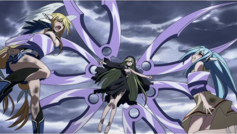 そらのおとしものf 11話 カオスによる拘束。締め付けらて頬が赤らめる