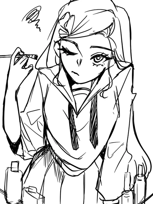 デート前おめかしシニョが描きたかったんだけど誰かわからんなった(ルスロザ) 