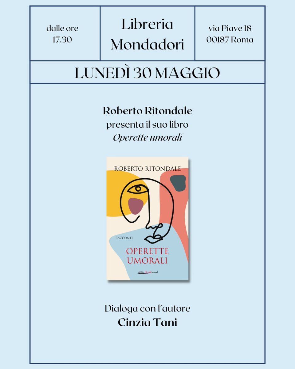 Prima presentazione del tour per il nuovo libro "Operette umorali". L'emozione è grande 😊
#30maggio