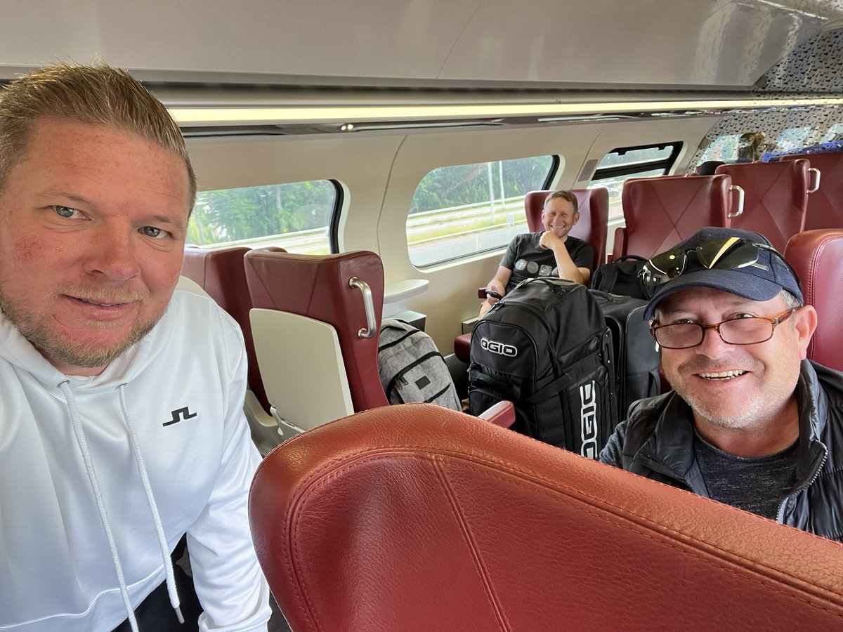 And so the journey begins, Holland to Germany by 🚂 6hrs to go! <a href="/DPWorldTour/">DP World Tour</a> <a href="/caddie_world/">Caddie World</a> <a href="/Jamierayherbert/">Jamie Herbert</a>