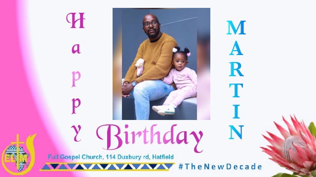 Happy belated Birthday Martin, I hope you were spoilt like a 👑. We pray God's favor over yr life in this new year. May you draw closer to Jesus then ever before. May the Word of God be a light unto yr feet. Be blessed 🌿🌱🍀☘️🌷