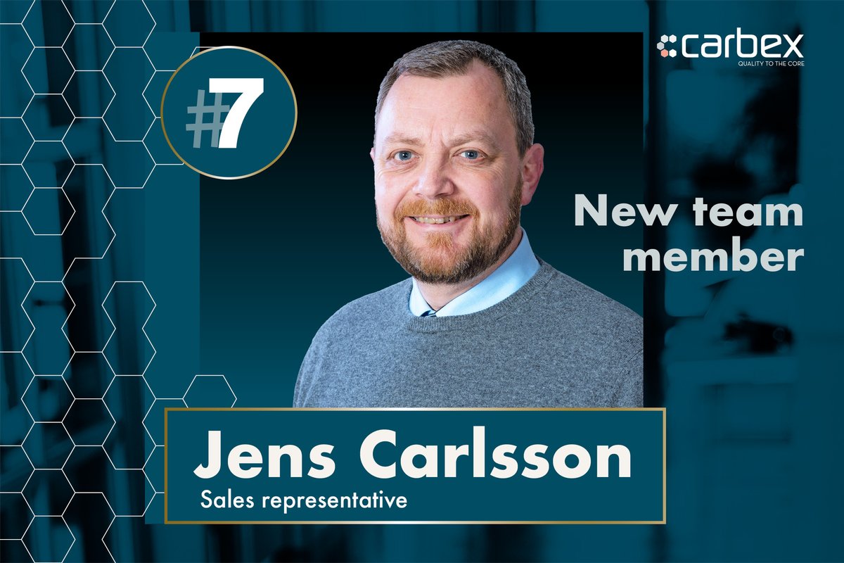We welcome Jens Carlsson, our new sales representative 🌟