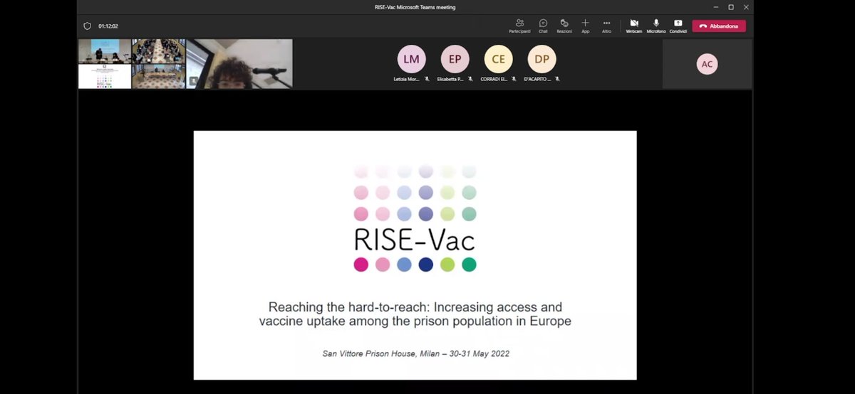 youtu.be/yg4U4QHpCZ8 live streaming the 1st General Assembly Meeting of RISE-Vac in Milan, 30-31 May 2022