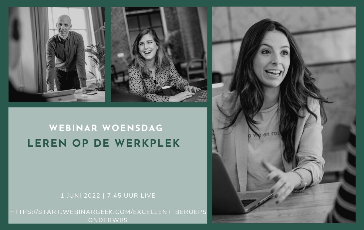 start.webinargeek.com/excellent_bero…

Woensdag 1 juni 2022, 7.45 uur live in de ochtend! 
Een webinar over leren op de werkplek