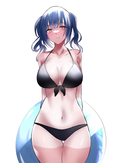 思った以上に描いてた水着やま 
