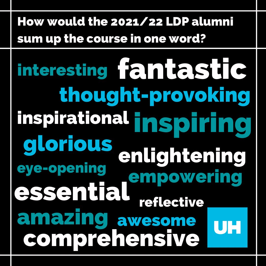 _lizward's tweet photo. Still unsure whether to apply for the #cspldp funded places on the @UniofHerts leadership for AHPs course this week? Here’s what this year’s students thought of the course.. #taketheleap #LeadershipMatters https://t.co/hOFLwCAJE6 https://t.co/iLhkENi4pC