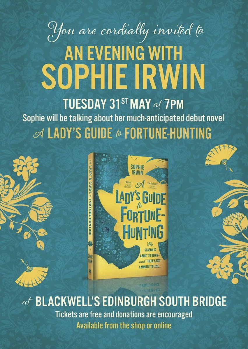 fictionpubteam's tweet image. Calling all Scottish fans of #ALadysGuide, @SophieHIrwin will be at @BlackwellEdin tomorrow evening at 7pm. Sign up for your free ticket now! 

eventbrite.co.uk/e/a-ladys-guid…
