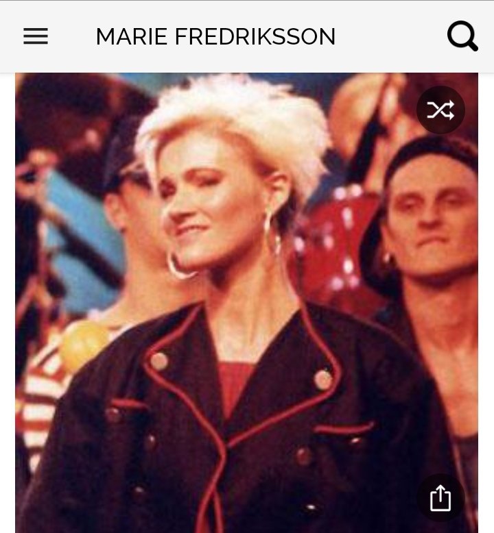 Happy birthday to this great singer and one half of the rock group Roxette. Happy birthday to Marie Fredriksson 