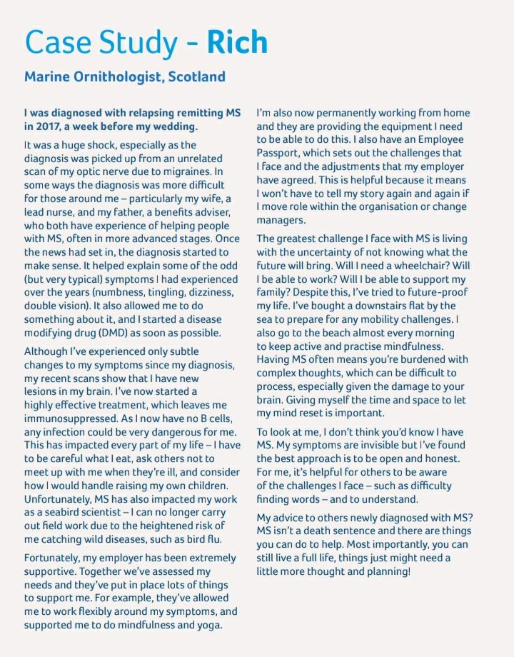 #MultipleSclerosis is a #LifeChanging diagnosis, but not the end of the world!
On #WorldMSDay 2022 I'd like to share my #CaseStudy from this recently published @MSTrust report: mstrust.org.uk/news/views-and…

@WorldMSDay #LetsTalkMs #MSConnections  #DisabilityTwitter