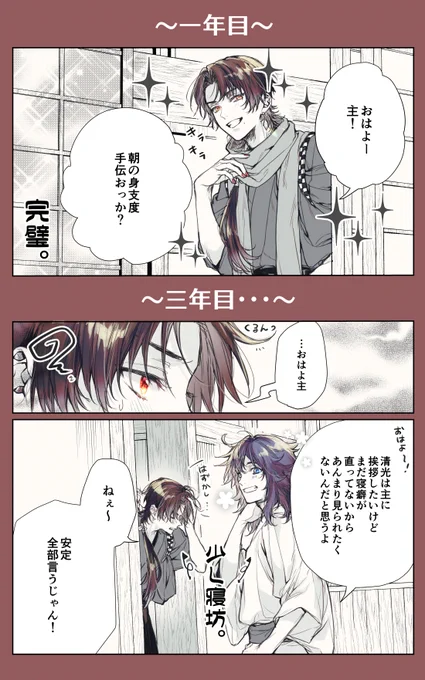朝の清光
※審神者視点 