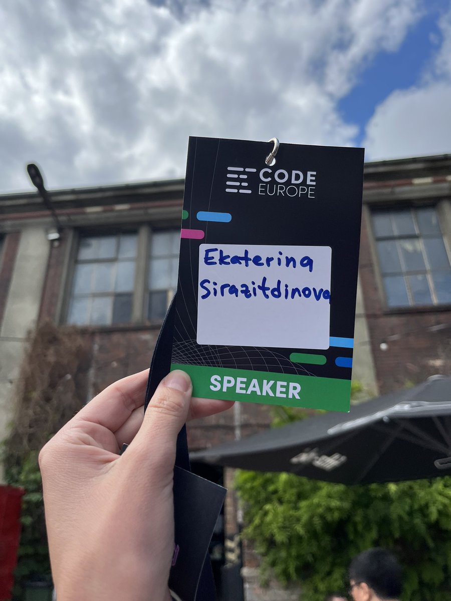 katjasrz's tweet photo. Arrived at the venue. Such a cool location today! #CodeEurope2022 https://t.co/4YelTSJxkD