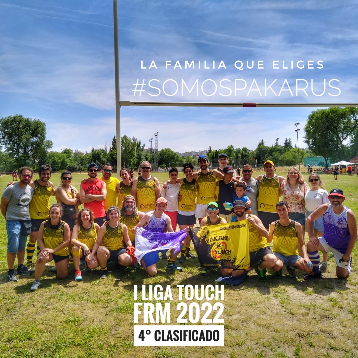 I Liga Touch FRM <a href="/RugbyMadrid/">Federación de Rugby de Madrid</a>
4° Clasificado 🤩🍾💛🖤

Enhorabuena por el merecidísimo triunfo a nuestros amig@s de <a href="/TorreRugby/">Torrelodones Rugby</a> 🍌🍌🍌