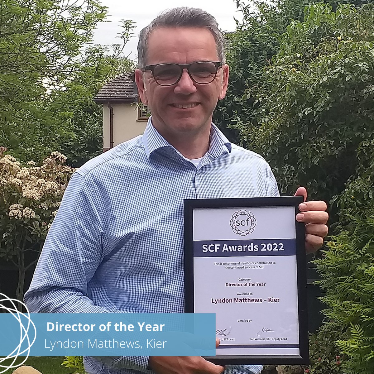 SCF Frameworks (@scfframeworks) on Twitter photo Annual SCF Awards 🏆
Congratulations to Lyndon Matthews at <a href="/kiergroup/">Kier Group</a> for the Director of the Year Award 2022!
Demonstrating exceptional leadership to support the delivery of key and strategic projects, and for further embedding SCF into Kier’s organisational priorities. Annual SCF Awards 🏆
Congratulations to Lyndon Matthews at <a href="/kiergroup/">Kier Group</a> for the Director of the Year Award 2022!
Demonstrating exceptional leadership to support the delivery of key and strategic projects, and for further embedding SCF into Kier’s organisational priorities.