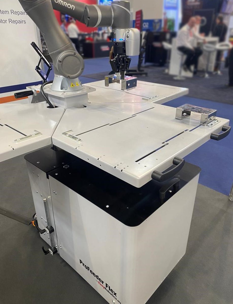 NeutronicTech's tweet image. Easy Robotics ProFeeder Flex... check out all the benefits here: bit.ly/3M73v3j
Call Neutronic to discuss how an Easy Robotics table could help your business!
#IndustrialAutomation #Cobots #Easyrobotics #Robots #Automation #machineautomation