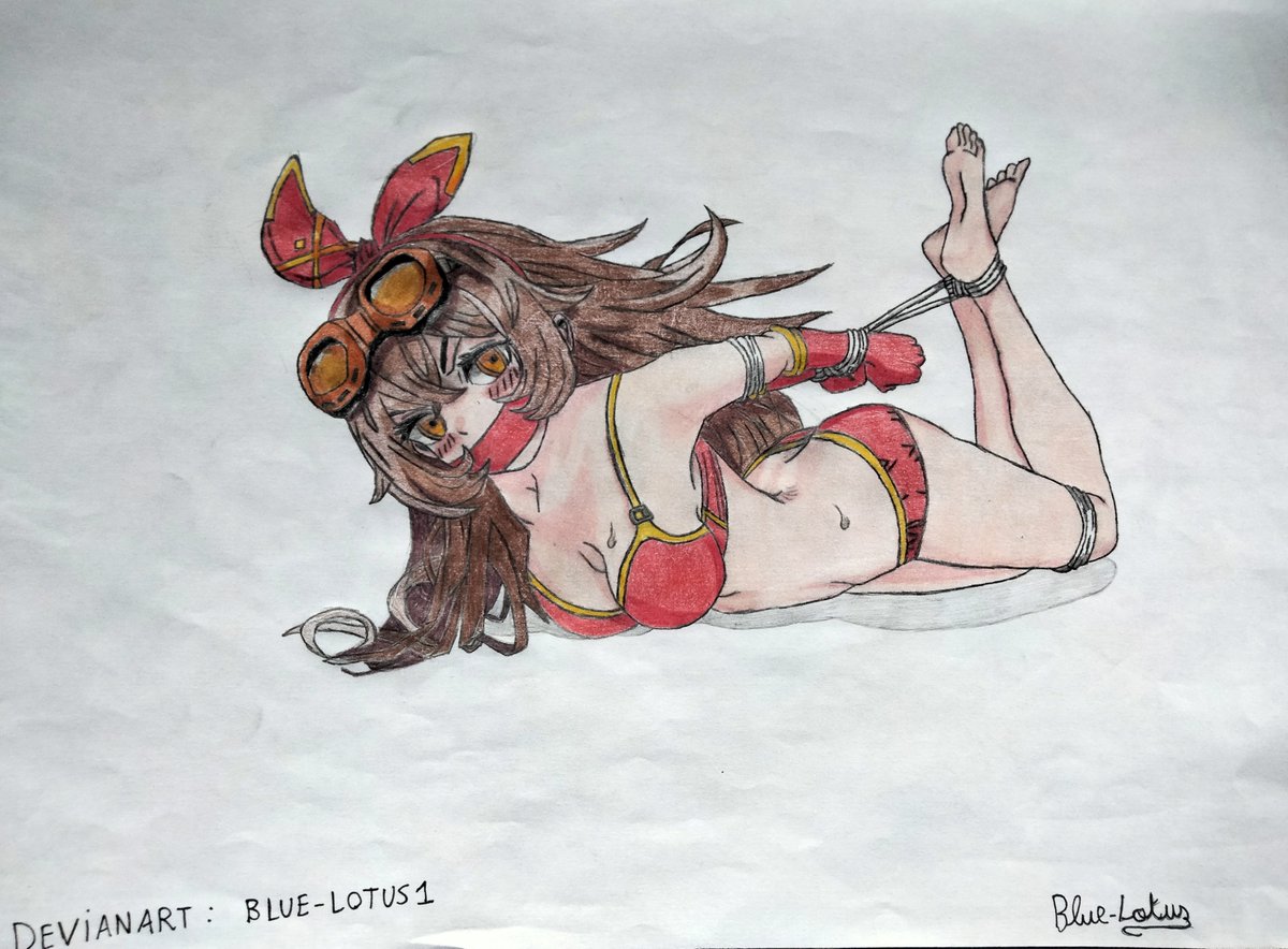Bluelot81343650's tweet photo. my first #NSFW drawing, it makes me nostalgic... #Amber #genshinimpact #genshin_impact #bondage #drawing #traditional_art #traditionalart #BDSM https://t.co/mJjWeGzyGU