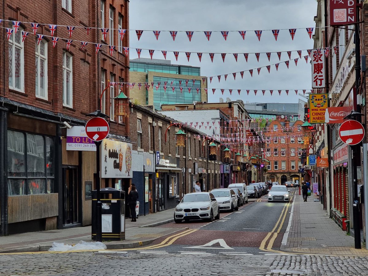 Chinatown in Newcastle all ready to celebrate the Queen’s Platinum Jubilee. Well done to the North East Chinese Association for organising this.