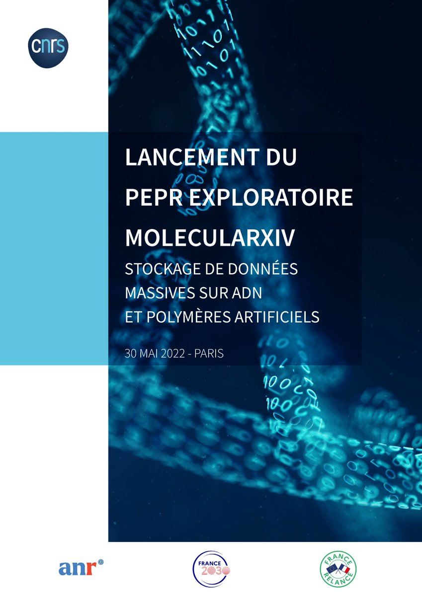 #Webinaire 🖥 | Le lancement du #PEPR exploratoire #MoleculArXiv, c’est cet après-midi, 14h, en présence de @giry_claire - #DGRI, @BrunoBonnellOff - SGPI #France2030 et @antoine_petit_ - PDG du @CNRS, établissement pilote du programme. Inscrivez-vous ici : survey.cnrs-dir.fr/index.php/5342…