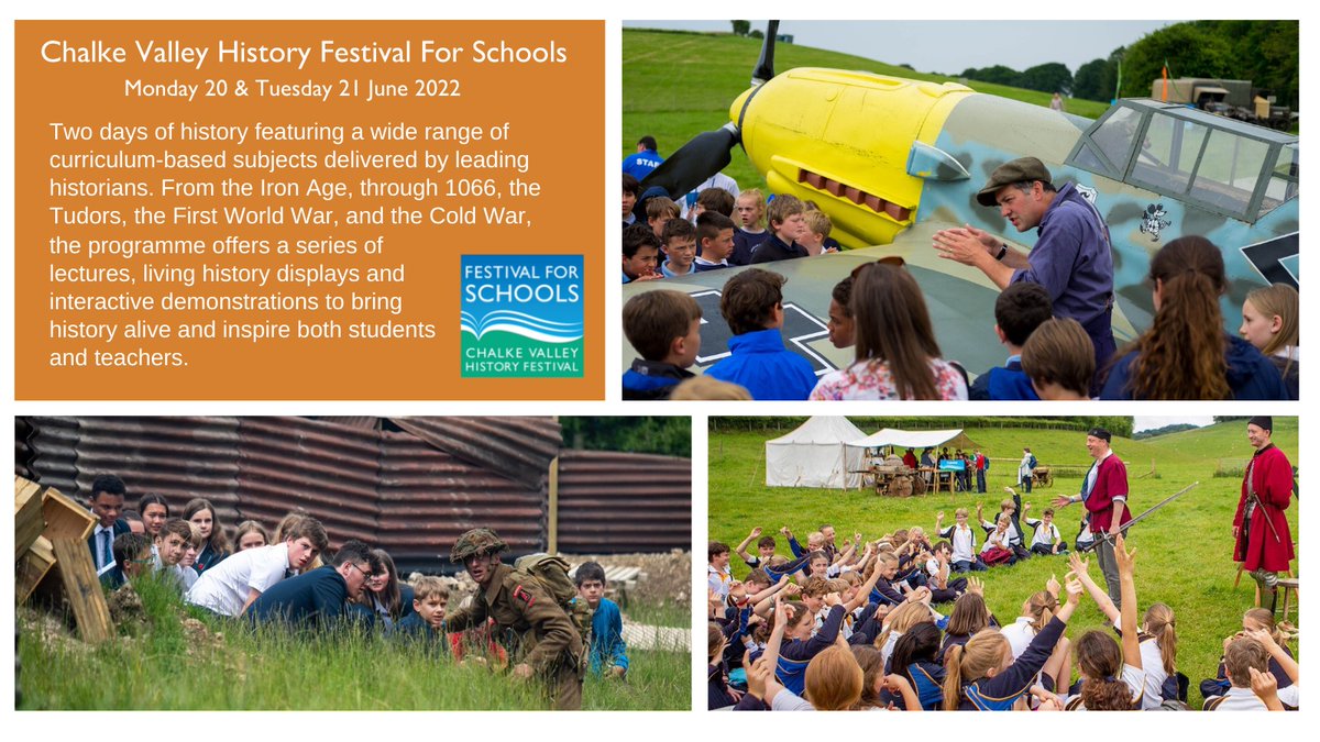 ChalkeFestival's tweet photo. 3 WEEKS TODAY we will be welcoming schools from all over the country to our History Festival for Schools! 
Is your school coming? 

https://t.co/I5dLn40uzz 

#schools #history #festival #chalkevalley #bringhistoryalive #amazinghistory #cvhf #education #talks #livinghistory https://t.co/M9UycgSn3y