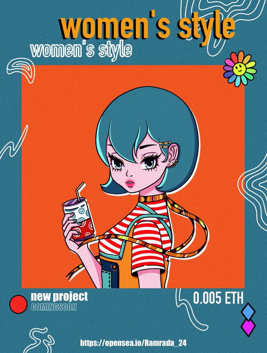 🔥 today I will leave a new collection (women's style)👩🏻‍🦰
 The style of this picture around will be in the 90s style, both colors and tones will be posted soon.
 💖✨(coming soon)

👉#DemongirlnamedMie x.com/j_ramrada
👉#Opensea opensea.io/Ramrada_24
 #NFTdrops