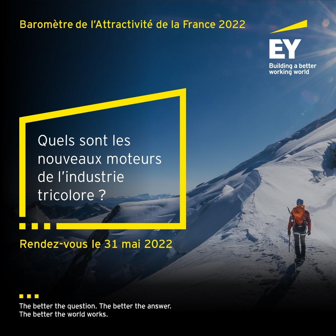 JP_Lieb's tweet photo. [SAVE THE DATE] Rendez-vous le 31 mai 2022 pour découvrir les grands enseignements du 22e baromètre de l’Attractivité de la France. 

#AttractivitéEY #EYAttract https://t.co/ejmS5wm4I8