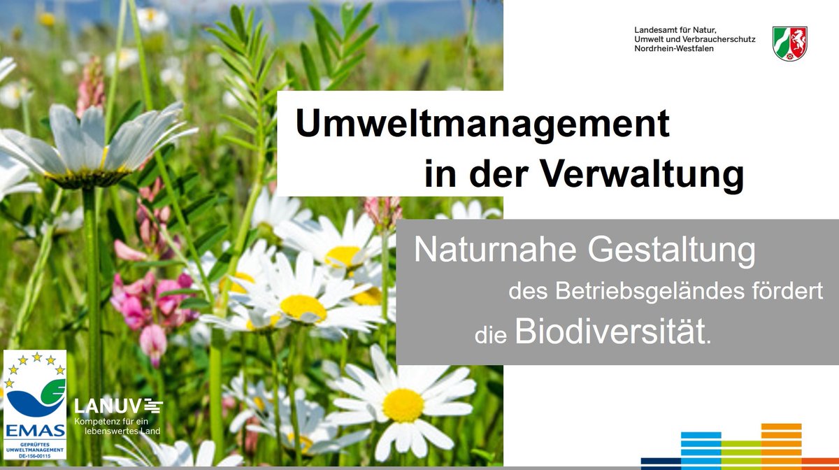 lanuvnrw's tweet photo. 1/4 der Flächen unserer Hauptstandorte ist naturnah gestaltet. Blühwiesen, Feuchtbiotope, unversiegelte Flächen. Das ist Teil unseres Umweltmanagements, das nach #EMAS überprüft und validiert wurde. Info: https://t.co/GTjkx9guzC
#EMAS4Climate @EMAS_Germany @DIHK_News @zdh_news https://t.co/diL8VnX5my
