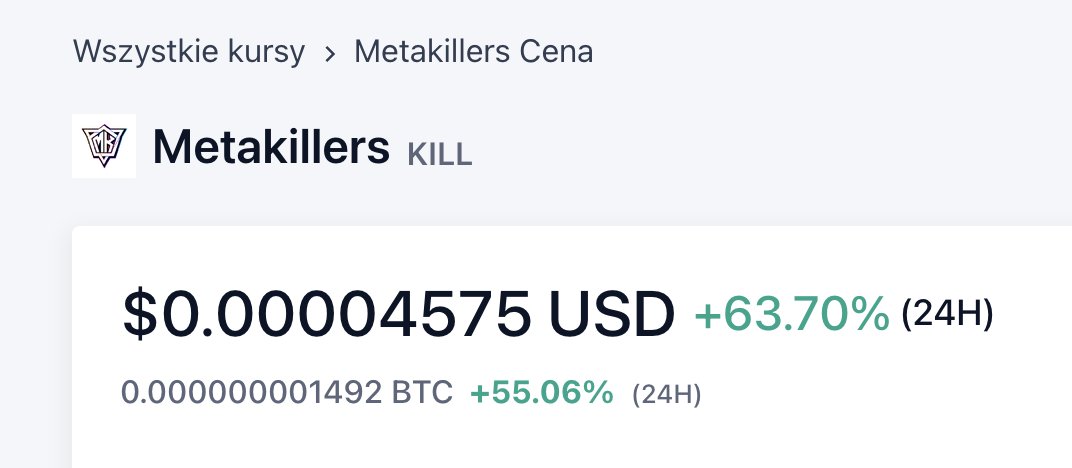 metakillers's tweet photo. Now you can track Kill token price on https://t.co/LeoCfkJ9AM Chart:

https://t.co/2iD7ykNV7U

Trade: https://t.co/37P1ajd3GB

#Metakillers #Kill #Meta_Society_ #DeFi #GameFi #PancakeSwap https://t.co/BV6td2rcgC