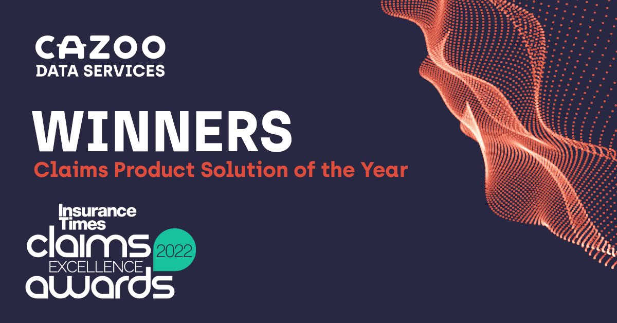 Cazoo Data Services (@cazoodata) on Twitter photo "Thanks to it's far reaching product for customers and insurers” <a href="/CazooData/">Cazoo Data Services</a> received the award for Claims Product Solution of the Year #ITClaimsAwards on 26th May 2022. Read our latest blog to learn more bit.ly/3LUDLX4
#insurtech "Thanks to it's far reaching product for customers and insurers” <a href="/CazooData/">Cazoo Data Services</a> received the award for Claims Product Solution of the Year #ITClaimsAwards on 26th May 2022. Read our latest blog to learn more bit.ly/3LUDLX4
#insurtech
