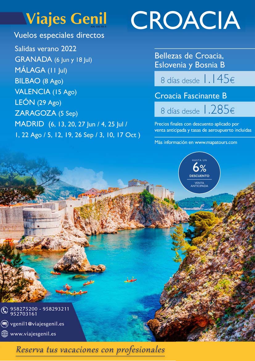 ViajesGenil's tweet photo. 📢Dos fantásticas opciones para las vacaciones. Si no tienes todavía nada pensado, aquí te dejamos estas propuestas.

📞Llámanos para más información o para más ofertas.
Estaremos encantados de atenderte🥰
👇
☎️958275200-952703161

#croacia #ganasdeviajar #verano2022 #viajesgenil https://t.co/a35OFWgBzj