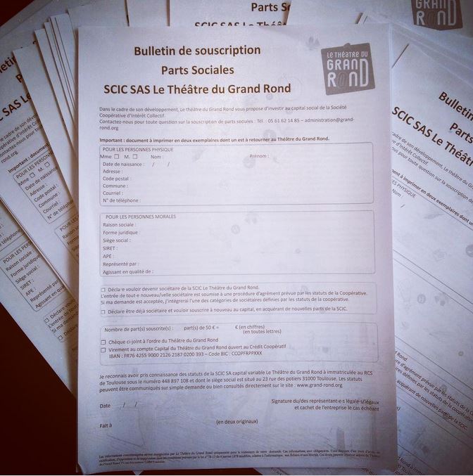 L'Assemblée Générale de la SCIC Théâtre du Grand Rond, c'est ce soir à 18h. Elle est ouverte à tous et toutes ! bit.ly/3PP6O1s