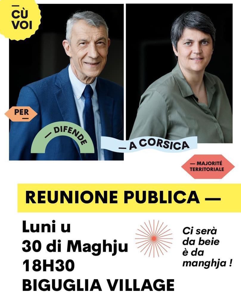 Reunione publica sta sera 6or’è mezzu in paese in Biguglia