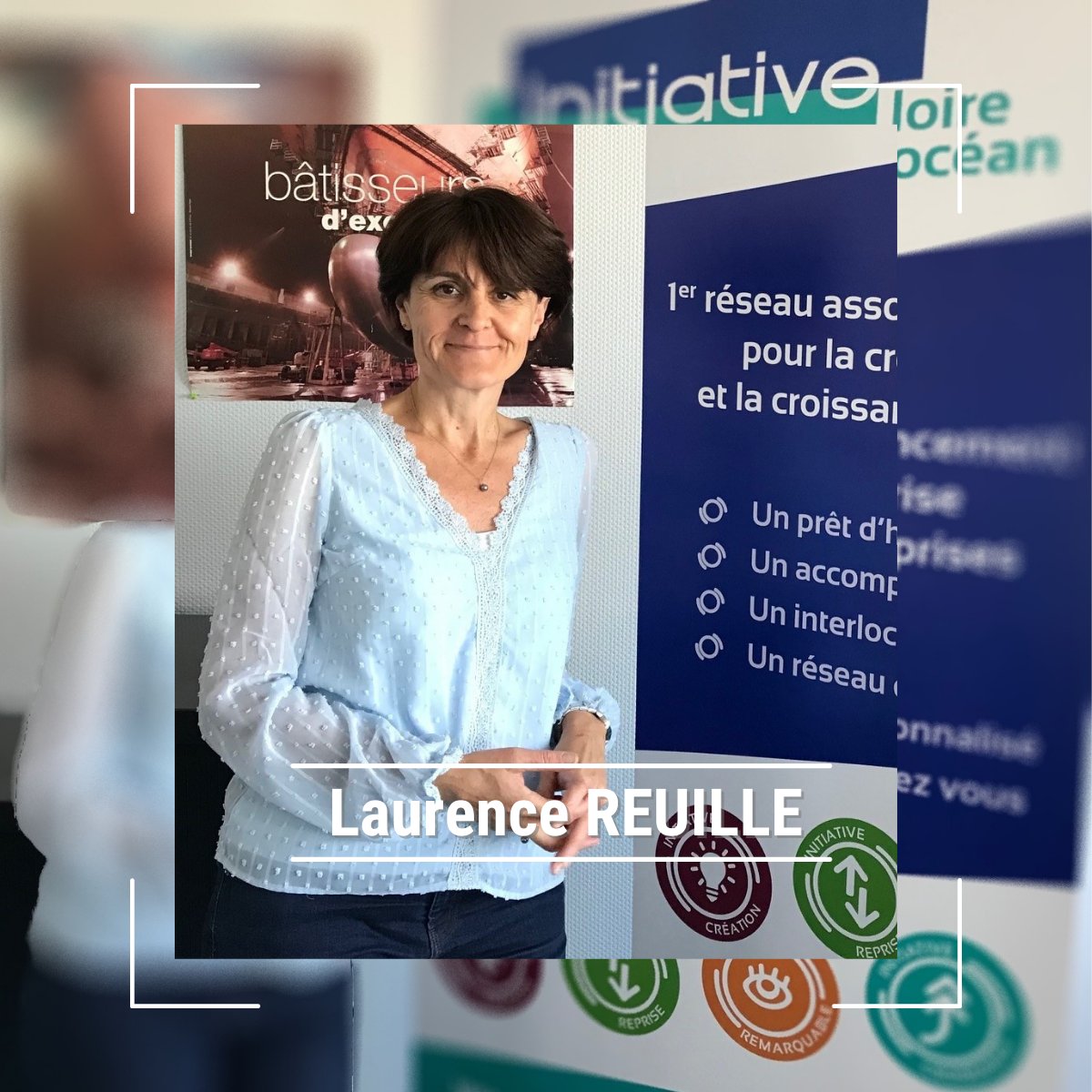 [PORTRAIT] 📣 @Laurence Reuille, Animatrice d'@Initiative Loire océan ! 

Quelles sont tes missions au sein du réseau Initiative ❓
Recevoir et accompagner tout porteur de projet de création et reprise d’entreprise qui aurait besoin de  renforcer le financement de son projet.
