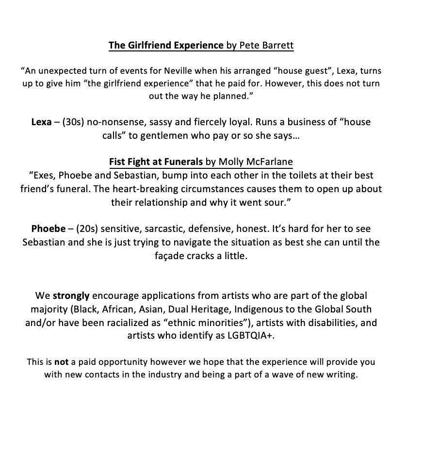 CALLING ALL ACTORS 🎭

For a chance to perform in a piece of theatre at the Golden Goose Theatre this July! 

All details in flyer below. Please share!